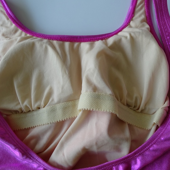 California Waves NWT 1 Pc Metallic Pink Swimsuit - Picture 4 of 4